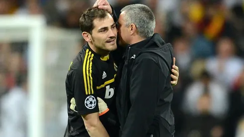 Iker Casillas y Mourinho en Real Madrid
