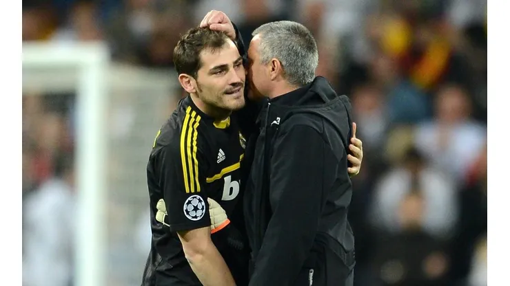 Iker Casillas y Mourinho en Real Madrid