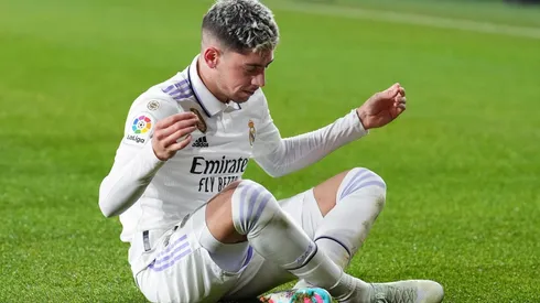 Federico Valverde en festejo de gol de Real Madrid.