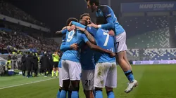 Napoli en festejo de gol.