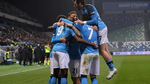 Napoli en festejo de gol.