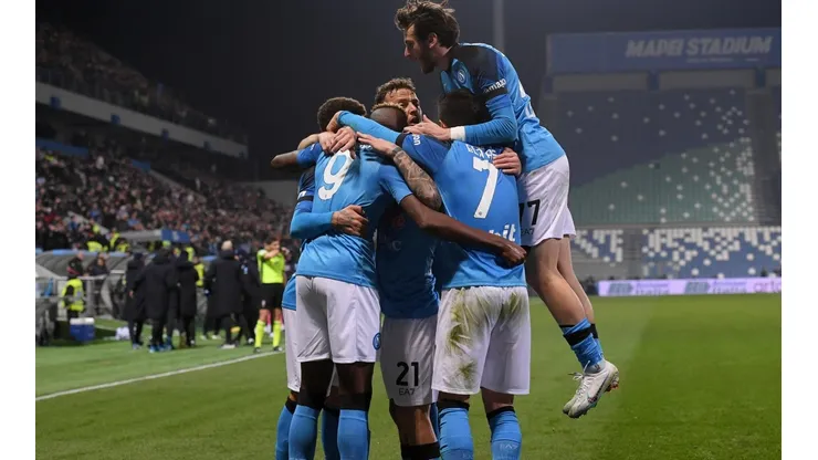 Napoli en festejo de gol.