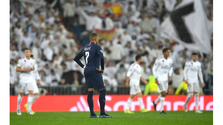 Kylian Mbappé en el estadio del Real Madrid.