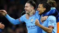 Festejo de gol de Manchester City.