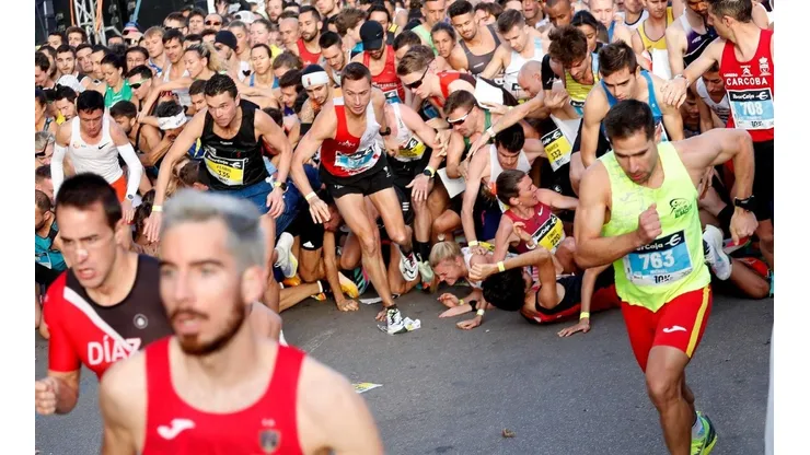 Pánico en la largada de los 10k de Valencia