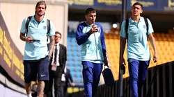 Rodrigo de Paul, Ángel Correa y Nahuel Molina, campeones del mundo en Atlético de Madrid.