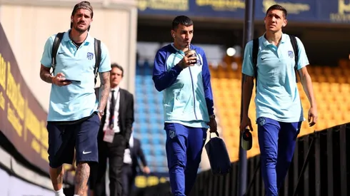Rodrigo de Paul, Ángel Correa y Nahuel Molina, campeones del mundo en Atlético de Madrid.