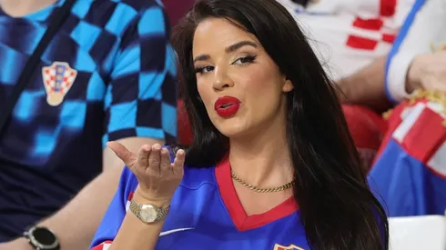 Ivana Knoll, Miss Croacia, en el partido por el tercer puesto.