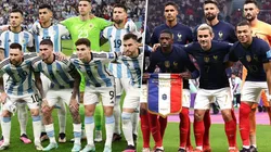 Planteles de Argentina y Francia en semifinales.