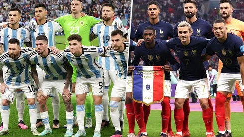 Planteles de Argentina y Francia en semifinales.