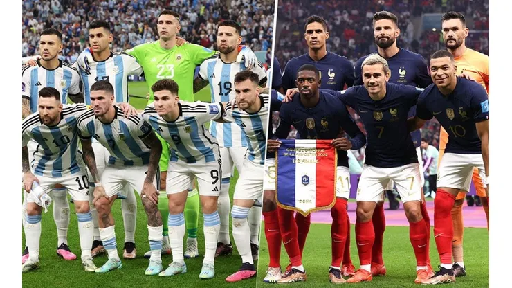 Planteles de Argentina y Francia en semifinales.