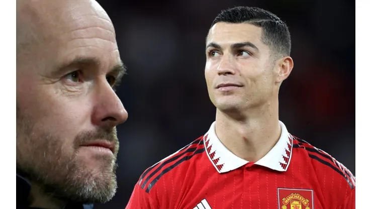 Erik Ten Hag y Cristiano Ronaldo.
