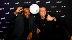 Pelé y Mbappé, en 2019.