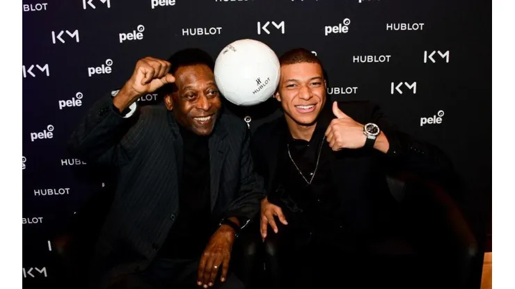 Pelé y Mbappé, en 2019.
