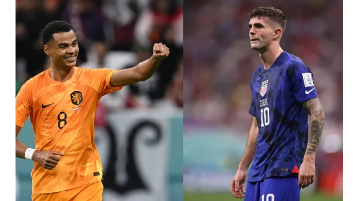 Cody Gakpo y Christian Pulisic, figuras de Países Bajos y Estados Unidos.