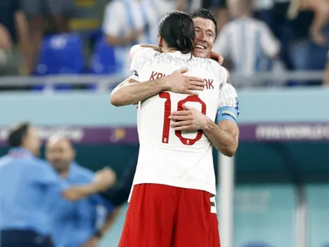 Así festejó Lewandowski el gol de Arabia Saudita que clasificó a Polonia