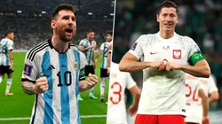 Lionel Messi y Robert Lewandowski.