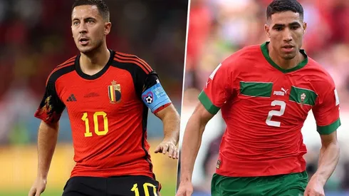 Bélgica vs Marruecos en Qatar 2022.