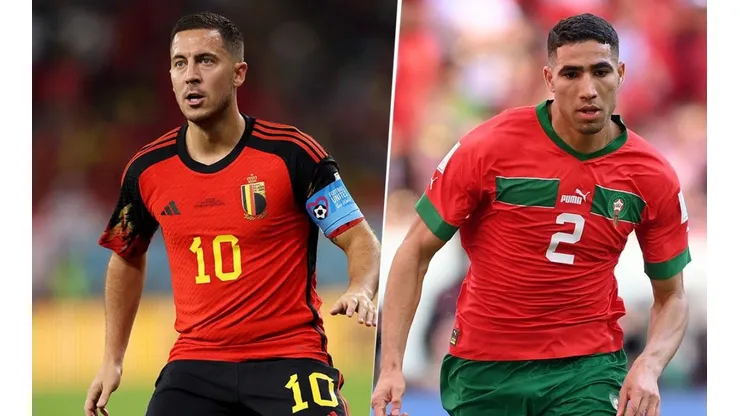 Bélgica vs Marruecos en Qatar 2022.