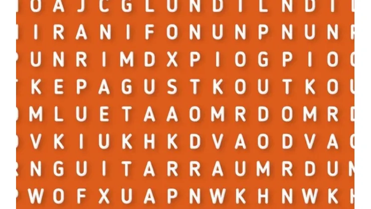 Desafío nivel EXPERTO: encuentra la palabra GUITARRA en 8 segundos