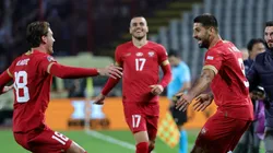 Jugadores de Serbia.