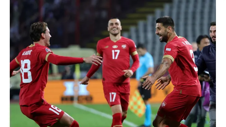 Jugadores de Serbia.