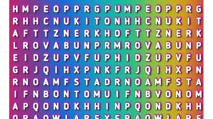 ¿Puedes encontrar la palabra ADRENALINA en la sopa de letras en solo 7 segundos?