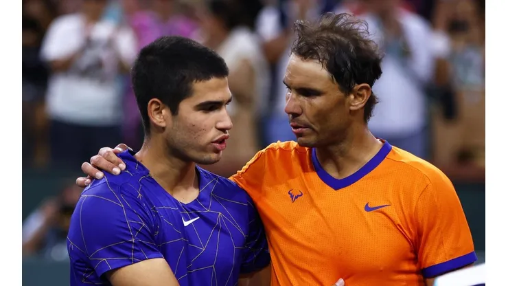 Carlos Alcaraz y Rafael Nadal.
