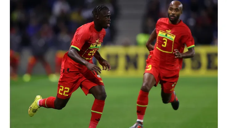 Ghana en acción de juego.