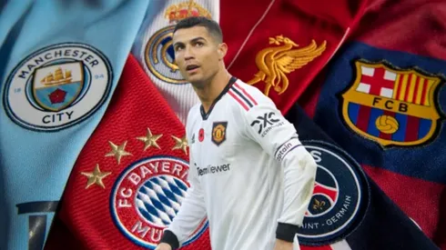 Cristiano Ronaldo y los principales clubes del fútbol europeo.