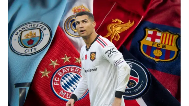 Cristiano Ronaldo y los principales clubes del fútbol europeo.