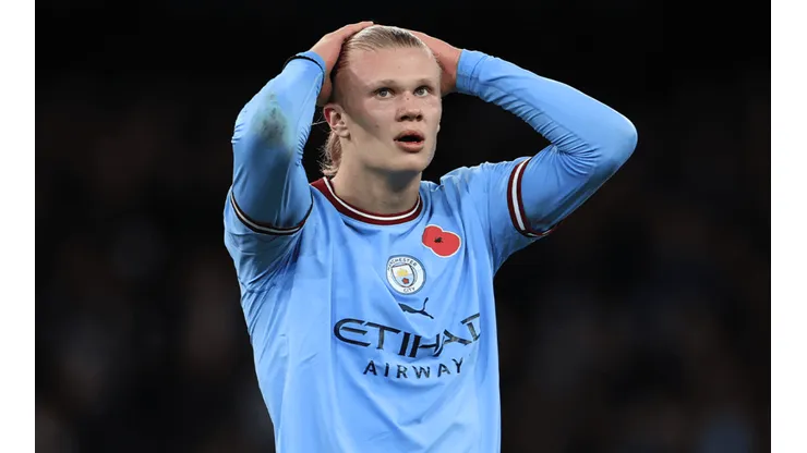 Erling Haaland, en duda para el partido de Manchester City ante Chelsea por la Carabao Cup