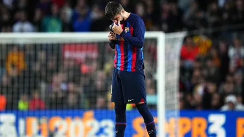 Entre lágrimas fueron las palabras de Piqué.