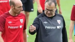 Gaizka Toquero y Marcelo Bielsa.