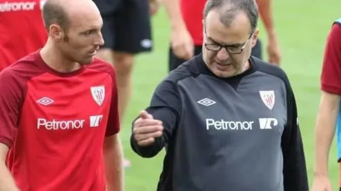 Gaizka Toquero y Marcelo Bielsa.