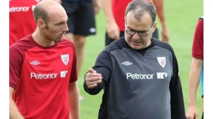 Gaizka Toquero y Marcelo Bielsa.