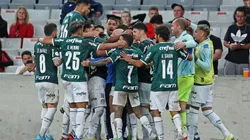 Palmeiras en celebración de gol.