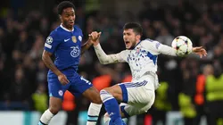 Raheem Sterling y Dino Peric.