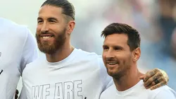Ramos y Messi en presentación con PSG.