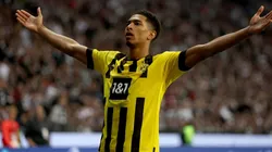 Jude Bellingham en festejo de gol con Borussia Dortmund.