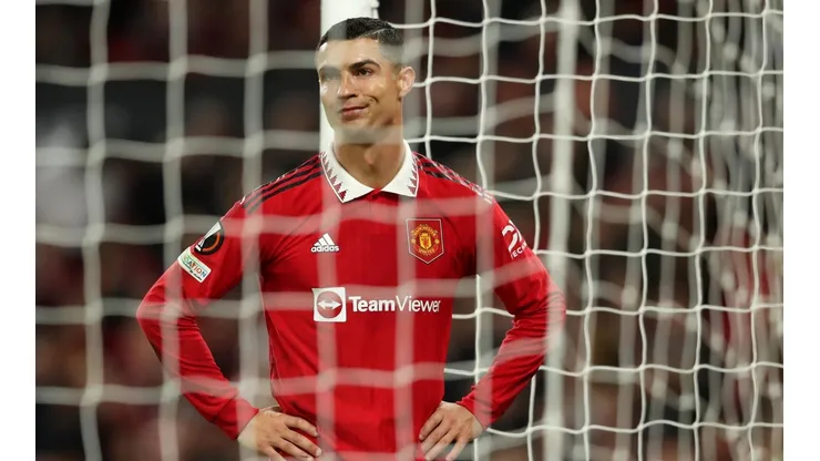 Cristiano Ronaldo en partido con Manchester United.