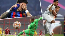 Las fuertes caídas de Barcelona contra Bayern Múnich.