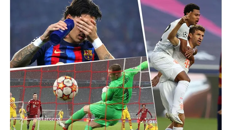 Las fuertes caídas de Barcelona contra Bayern Múnich.