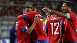 Costa Rica en festejo de gol.