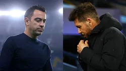 Xavi Hernández y Diego Simeone, entrenadores de Barcelona y Atlético de Madrid.