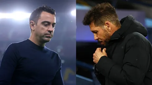 Xavi Hernández y Diego Simeone, entrenadores de Barcelona y Atlético de Madrid.
