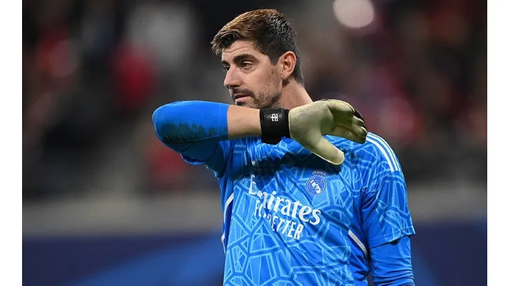 Courtois con Real Madrid ante Leipzig.