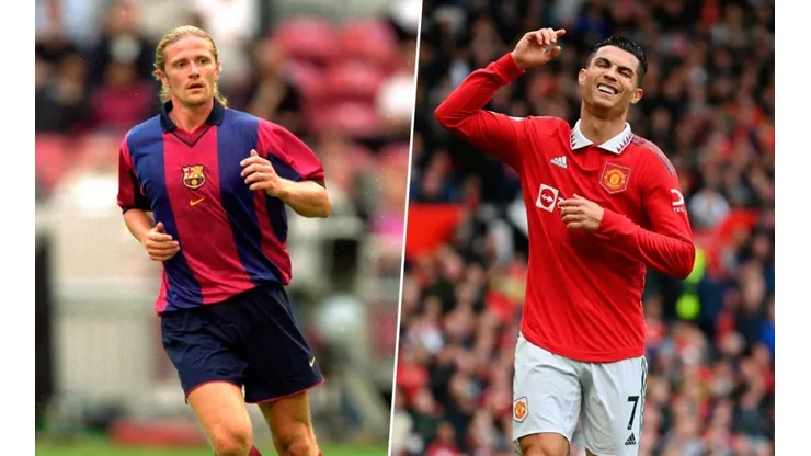 Emmanuel Petit y Cristiano Ronaldo.