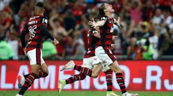 Festejo de gol y título de Flamengo.