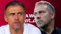 Luis Enrique y Hans Flick, entrenadores de España y Alemania.